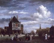 The Dam with the weigh house at Amsterdam Jacob van Ruisdael